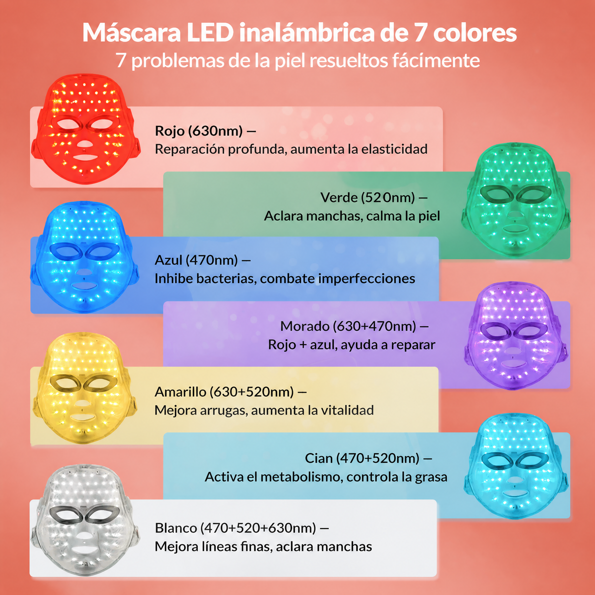 Mascaras De Terapia Led