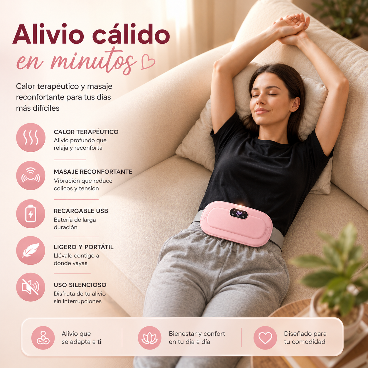 Calmias | Cinturón Térmico Masajeador