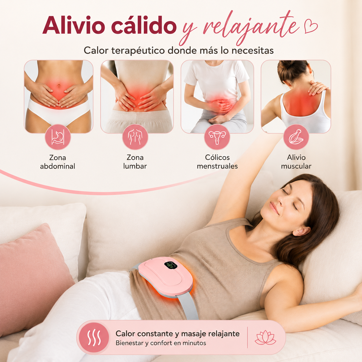 Calmias | Cinturón Térmico Masajeador